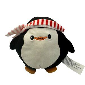 Cute Plush Penguin Toy With Red & White Striped Headband